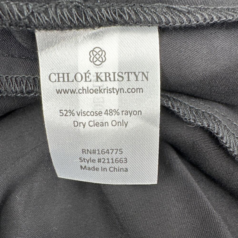 Chloe Kristyn Black Satin Traci Skirt Size Medium NWT - Picture 7 of 8
